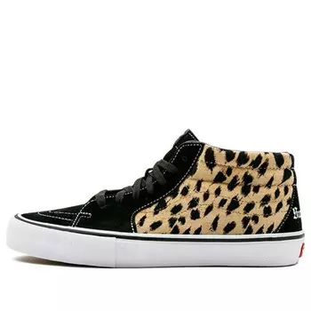 Кроссовки supreme x sk8-mid pro 'cheetah velvet' Vans, черный