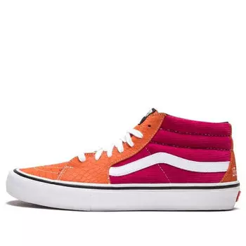Кроссовки supreme x sk8-mid pro 'corduroy croc' Vans, оранжевый