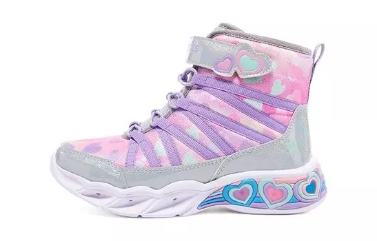 Кроссовки Sweetheart Lights Kids Lifestyle Shoes GS High-top Purple Grey Skechers