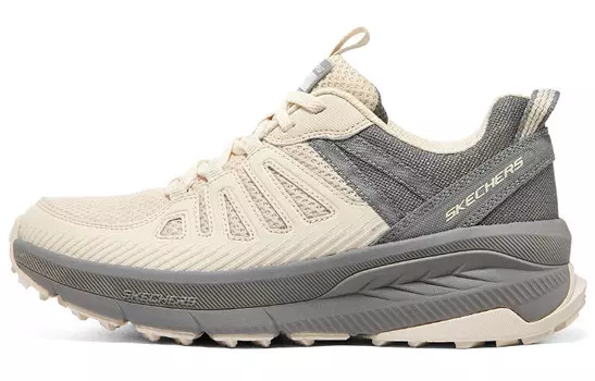 Кроссовки Switch Back для бега женские с низким верхом бежево-серые Skechers