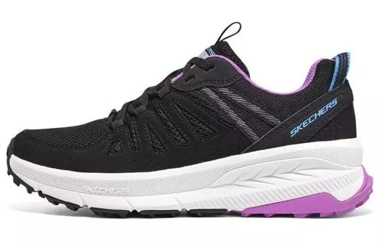 Кроссовки Switch Back для бега женские с низким верхом, черные/фиолетовые Skechers