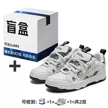 Кроссовки TCELLARS Skateboarding Shoes Unisex Low-top White/Black, белый/черный