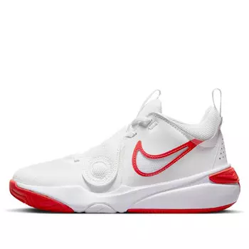Кроссовки team hustle d11 'summit white track red' Nike, белый