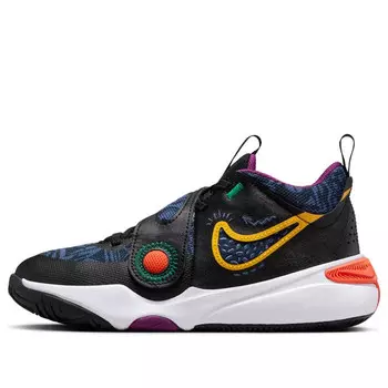Кроссовки team hustle d 11 'black mystic navy gold' Nike, черный