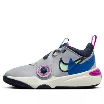 Кроссовки team hustle d 11 se 'wolf grey obsidian' Nike, серый