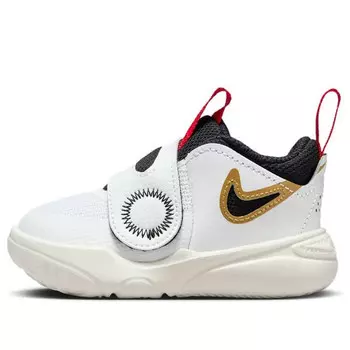 Кроссовки team hustle d 11 'white metallic gold university red black' Nike, белый