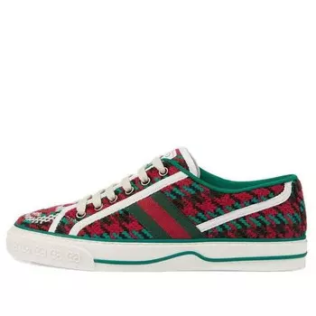 Кроссовки tennis 1977 'houndstooth motif' Gucci, зеленый