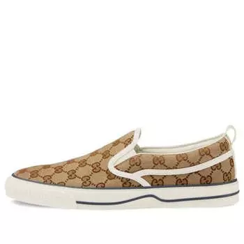 Кроссовки tennis 1977 slip-on 'beige ebony' Gucci, бежевый