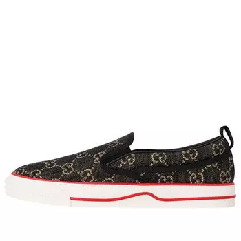 Кроссовки tennis 1977 slip-on gg 'black' Gucci, черный