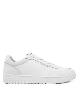 Кроссовки Th Basket Core Lth Pinperf FM0FM05466 Tommy Hilfiger, белый