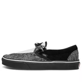 Кроссовки the nightmare before christmas x classic slip-on 'jack skellington bowtie' Vans, черный