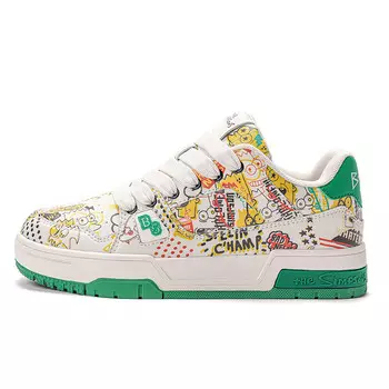 Кроссовки The Simpsons Skateboarding Shoes Unisex Low-top, черный