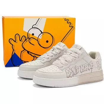 Кроссовки The Simpsons Skateboarding Shoes Unisex Low-top Beige, бежевый