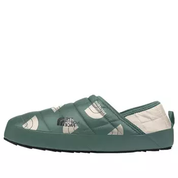 Кроссовки thermoball traction mule v 'dark sage next gen logo print gardenia white' The North Face, зеленый