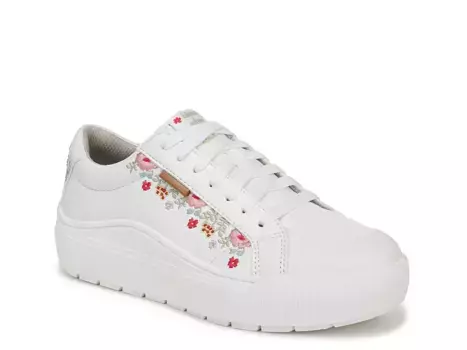 Кроссовки Time Off Platform - женские Dr. Scholl'S, White Floral Embroidery Synthetic