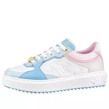 Кроссовки time out sneakers 'white monogram with blue pink' Louis Vuitton, белый