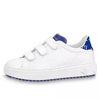 Кроссовки time out sneakers 'white with blue' Louis Vuitton, синий