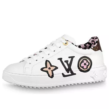 Кроссовки time out sneakers 'white with large side logo' Louis Vuitton, белый