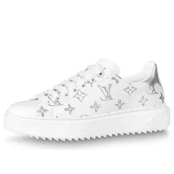 Кроссовки time out sneakers 'white with silver monogram' Louis Vuitton, белый