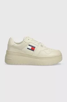 Кроссовки TJW RETRO BASKET FLATFORM ESS Tommy Jeans, бежевый
