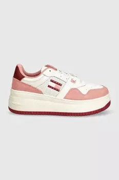 Кроссовки TJW RETRO BASKET FLATFORM MIX Tommy Jeans, розовый