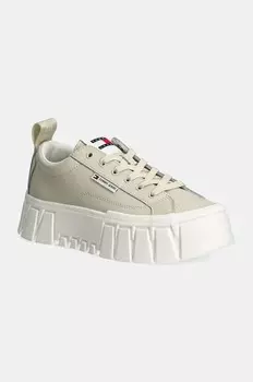 Кроссовки TJW VULC FLATFORM LC LEATHER Tommy Jeans, бежевый