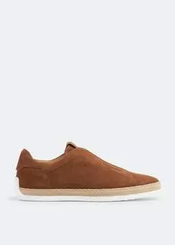 Кроссовки Tod'S Suede Slip-On, коричневый