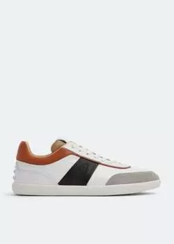 Кроссовки TOD'S Tabs leather sneakers , белый