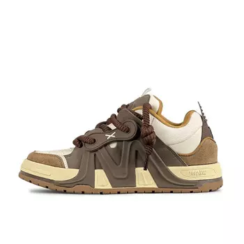 Кроссовки TOFAVE Skateboarding Shoes Unisex Low-top White/Brown, цвет Maillard