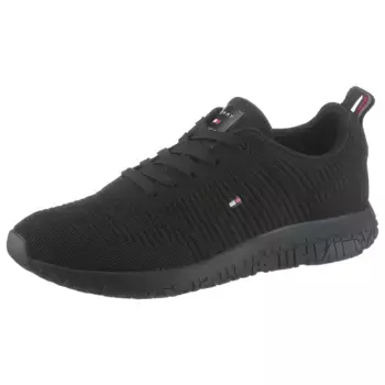 Кроссовки Tommy Hilfiger "CORPORATE KNIT RIB RUNNER", черный