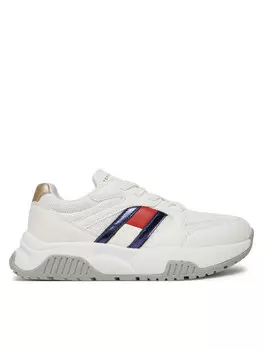 Кроссовки Tommy Hilfiger Flag Low Cut Lace-Up Sneaker T3A9-33550-1697 S, белый
