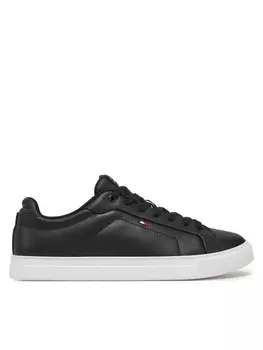 Кроссовки Tommy Hilfiger Icon Court Pinperf Lth FM0FM05483, черный