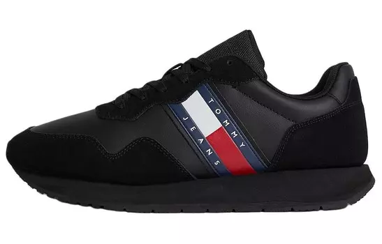 Кроссовки Tommy Hilfiger Lifestyle Shoes Men Low-top Black, черный