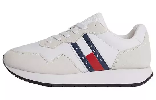 Кроссовки Tommy Hilfiger Lifestyle Shoes Men Low-top White/Gray, белый/серый