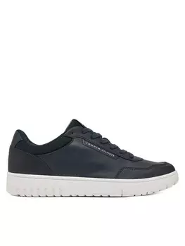 Кроссовки Tommy Hilfiger Th Basket Core Lth Pinperf FM0FM05466, темно-синий