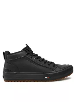Кроссовки Tommy Hilfiger Th Hi Vulc Cleat Lth FM0FM05313, черный