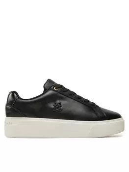 Кроссовки Tommy Hilfiger Th Platform Court Sneaker FW0FW08614, черный
