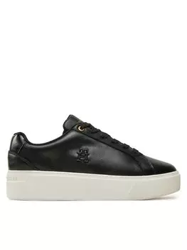 Кроссовки Tommy Hilfiger Th Platform Court Sneaker FW0FW08614, черный