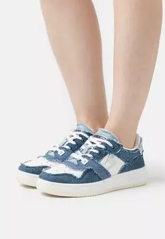 Кроссовки Tommy Jeans Basket Layering, джинсовая ткань