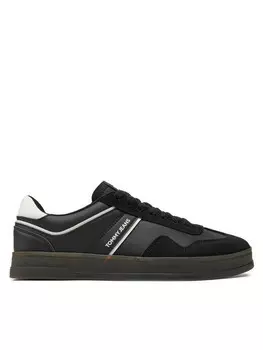 Кроссовки Tommy Jeans Leather Retro Cupsole EM0EM01414, черный