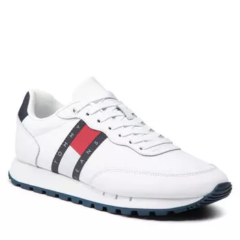 Кроссовки Tommy Jeans LeatherRunner, белый
