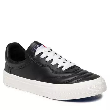 Кроссовки Tommy Jeans LeatherSoccer Vulc, черный
