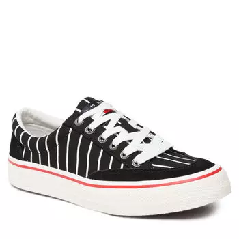 Кроссовки Tommy Jeans SkateCanvas Stripes, черный