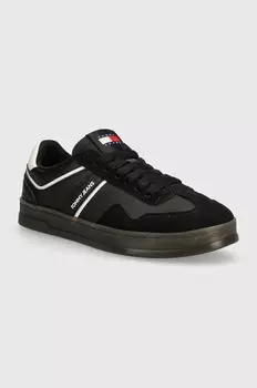 Кроссовки Tommy Jeans TJM LEATHER RETRO CUPSOLE, черный