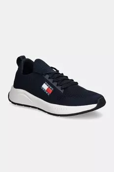 Кроссовки Tommy Jeans TJM RUNNER ТРИКОТАЖНЫЕ, темно-синий