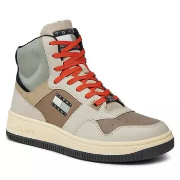 Кроссовки Tommy Jeans TjmBasket Mid, бежевый