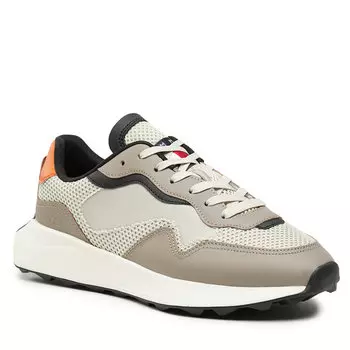 Кроссовки Tommy Jeans TjmRunner Mix, бежевый