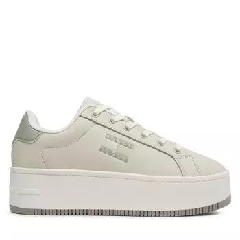 Кроссовки Tommy Jeans Tjw Flatform Ess EN0EN02518 Newsprint ACG, экрю