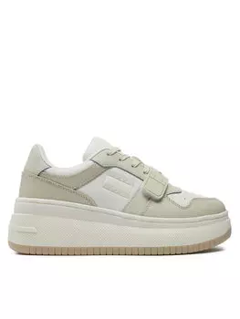 Кроссовки Tommy Jeans Tjw Retro Basket Flatform Velcro, экрю