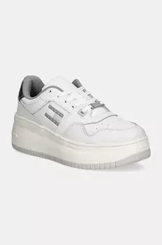 Кроссовки Tommy Jeans TJW RETRO BASKET FLATFORM METAL, белый